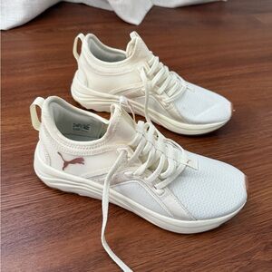 Puma Cream Athletic Shoes